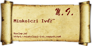 Miskolczi Ivó névjegykártya